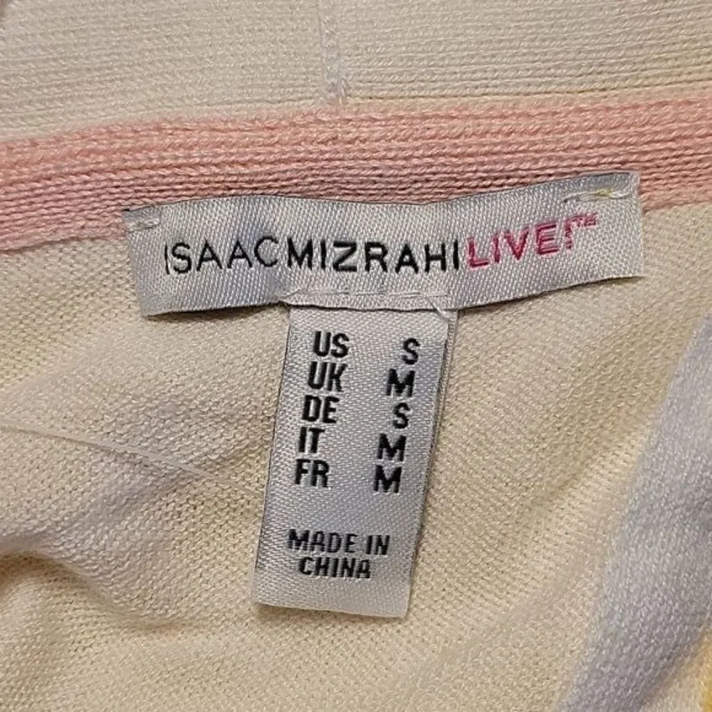 NWOT Isaac Mizrahi Live! Elbow Sleeve Layered Cardigan with Pockets Sz S